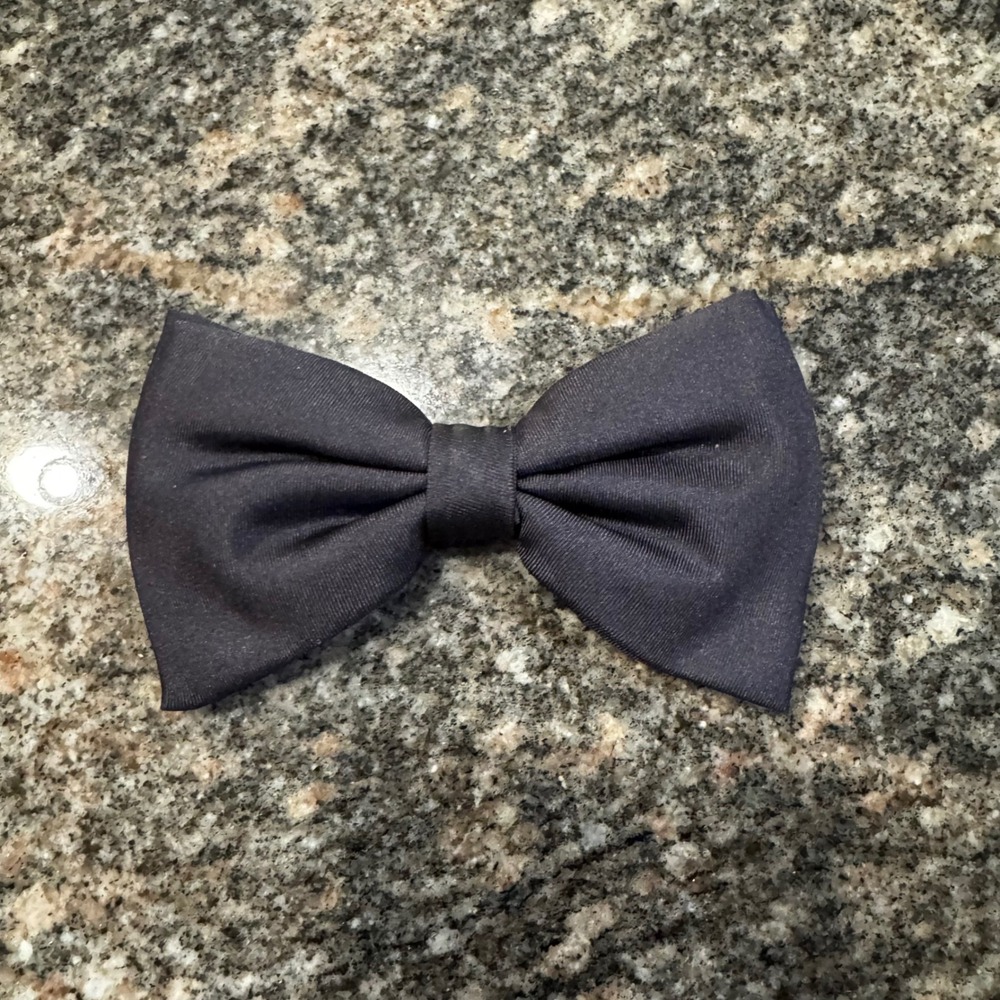 Bow Tie Club Bow Tie Mens OS Black Solid Clip On Butterfly Formal Made in USA